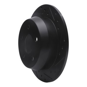 Jeep Grand Cherokee Brake Rotor (1) - Rear Right - R1 Concepts - Drilled & Slotted - Black - `99-`04